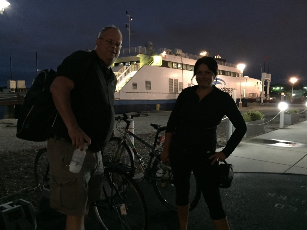 Dave and Mariiana at the Lake Express Ferry.